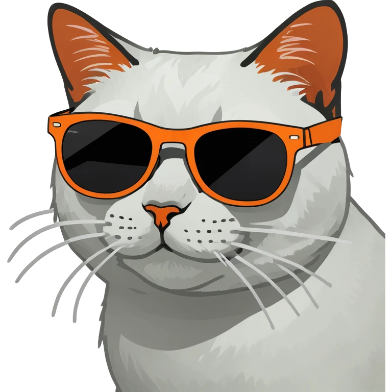 Cat with sunglasses emoji