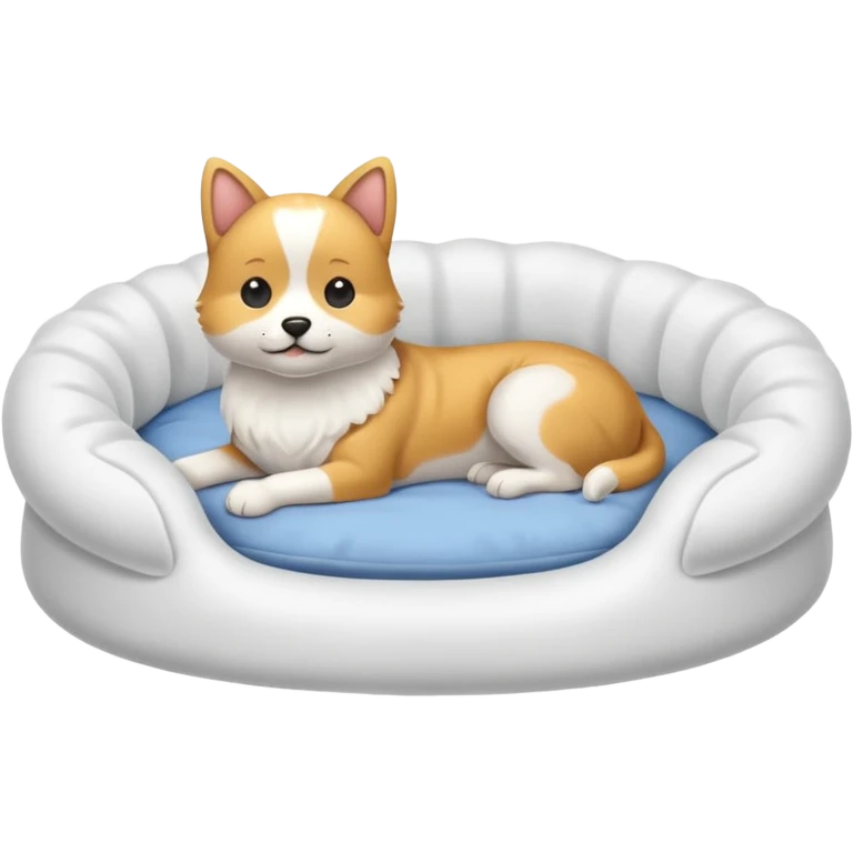 white Pet bed empty with no animal in it no dog in it I said emoji