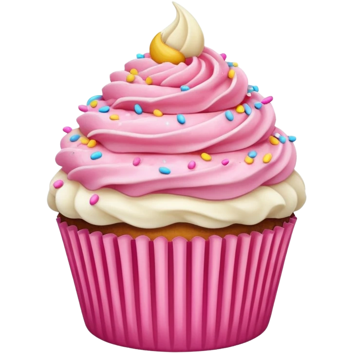 Cupcake with pink icing emoji