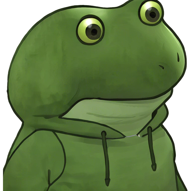 Frog with hoodie emoji