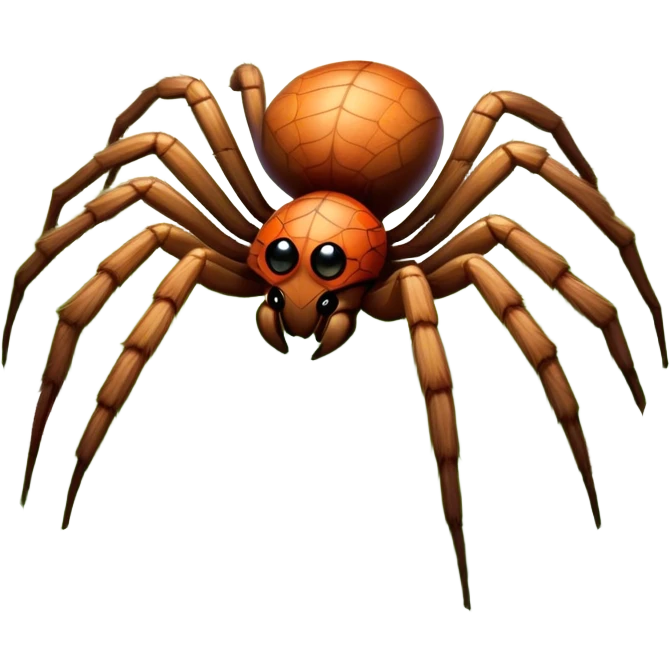 Huge spider sitting on grass with flowers, surrounded by a lush meadow. Detailed legs and body, with soft natural lighting enhancing its texture. Calm, serene background with vibrant greenery and a clear sky. Transparent background. emoji