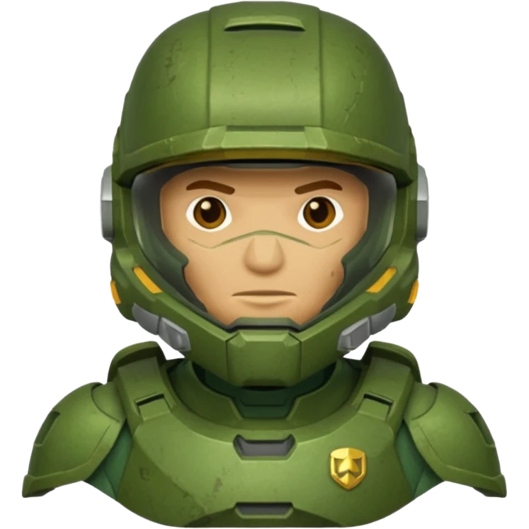 masterchief with Full-face helmet emoji