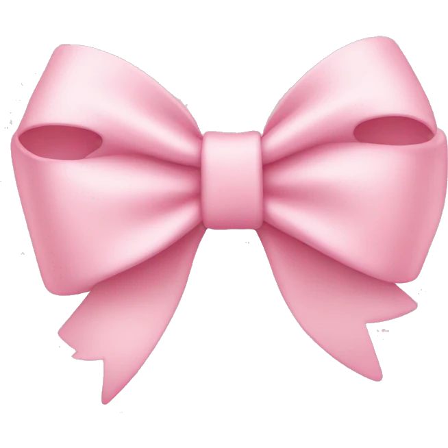 light pink bow on light pink bow emoji