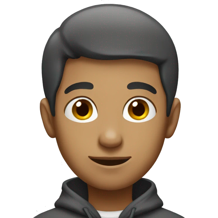 No-haired boy in hoodie emoji