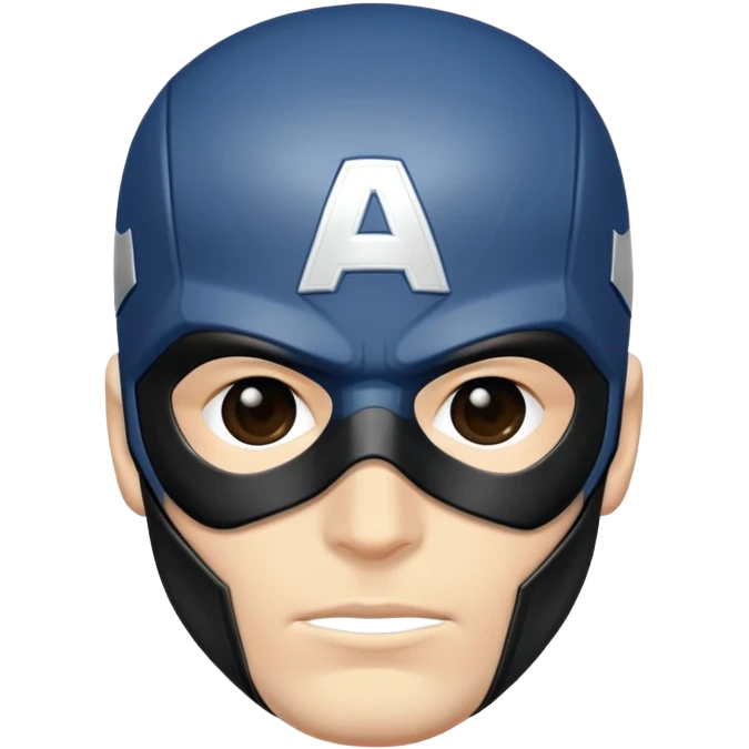 captain america face with the black mask emoji
