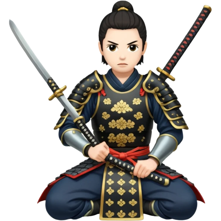 seppuku, kneeling samurai emoji