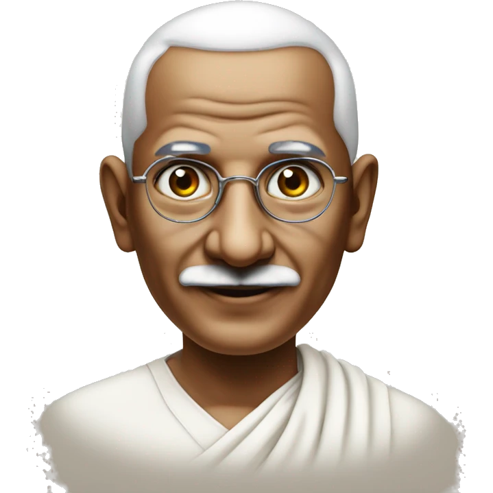 Gandhi ji with apple vision pro emoji