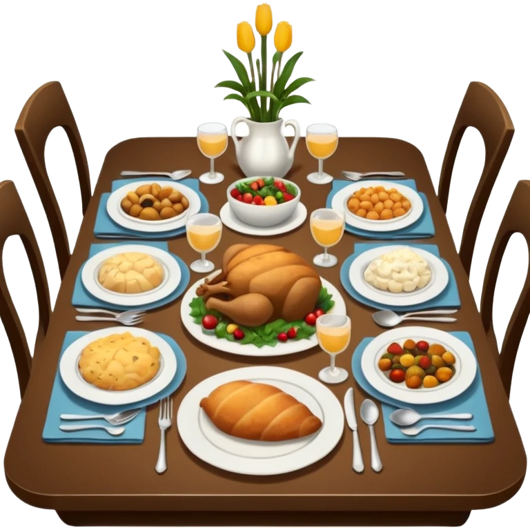 family dinner table emoji