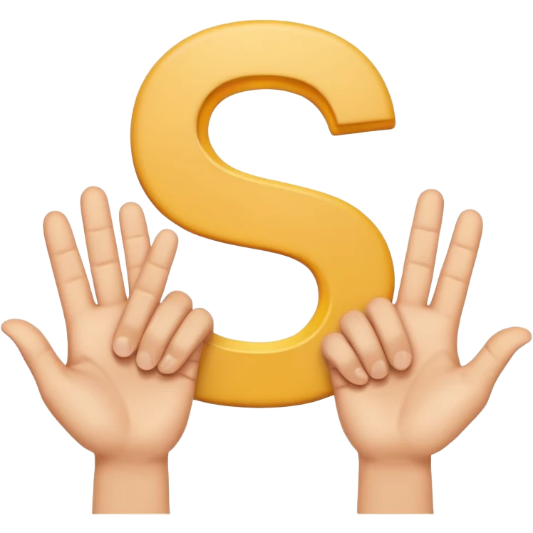 Make the letter S with emoji hands

 emoji