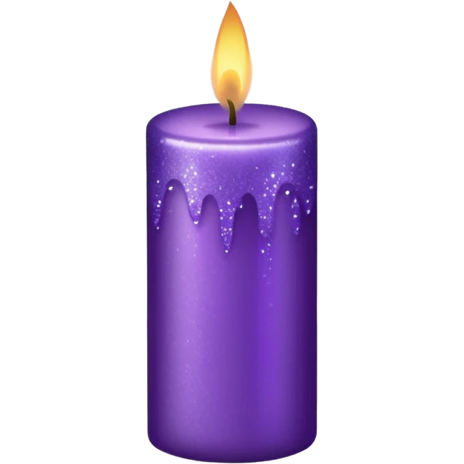 glitter purple candle emoji