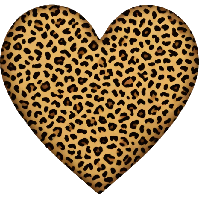 Leopard print heart emoji