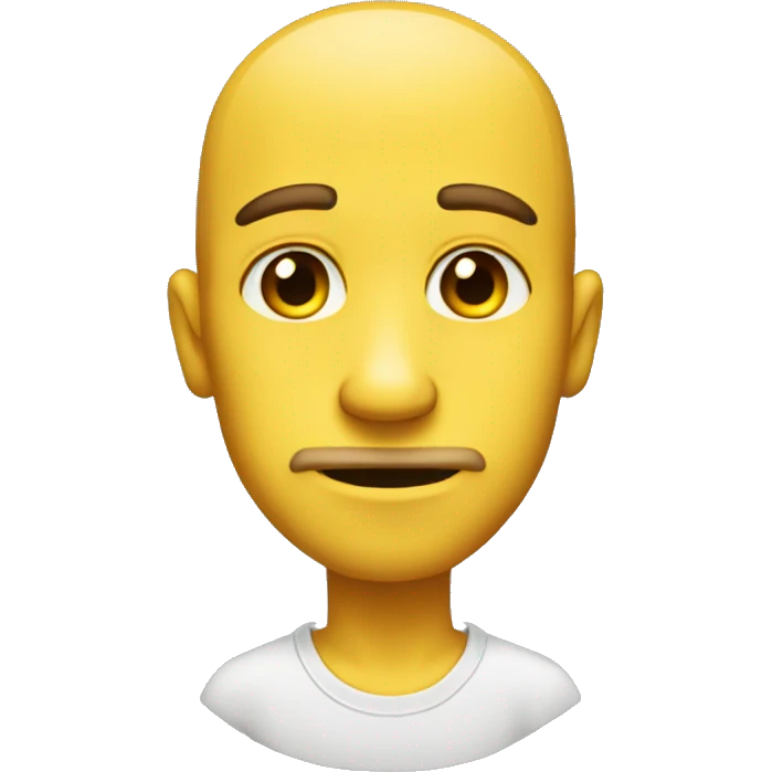 Yellow skin Big forehead emoji emoji