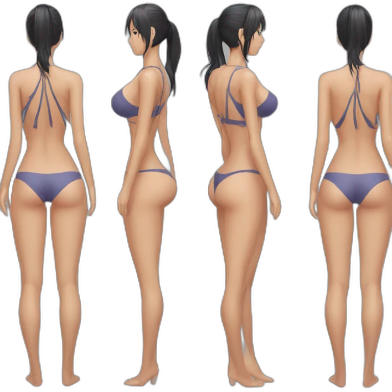 nico robin full body pawg tiny swimsuit bottom back focus emoji