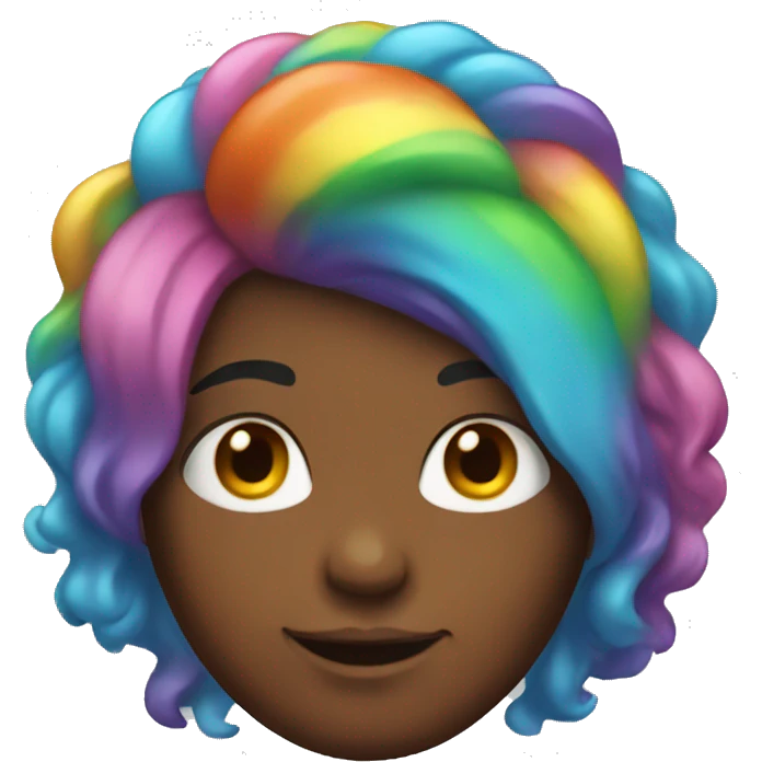 a person with rainbow hair emoji