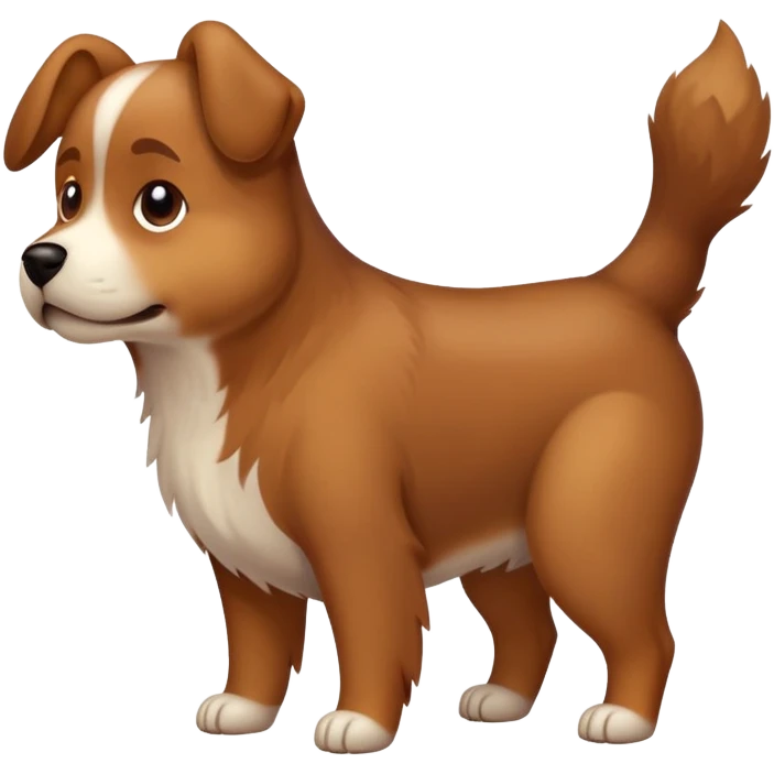 Dog pooping emoji