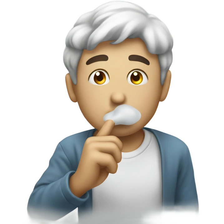 someone blowing air emoji