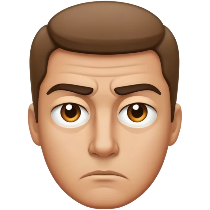 stern serious face with furrowed brow emoji