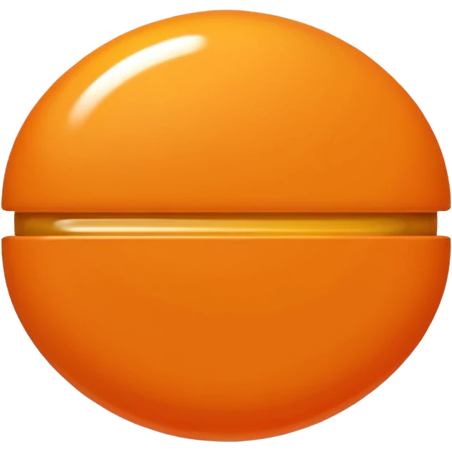 Orange Round Pill with line down middle emoji