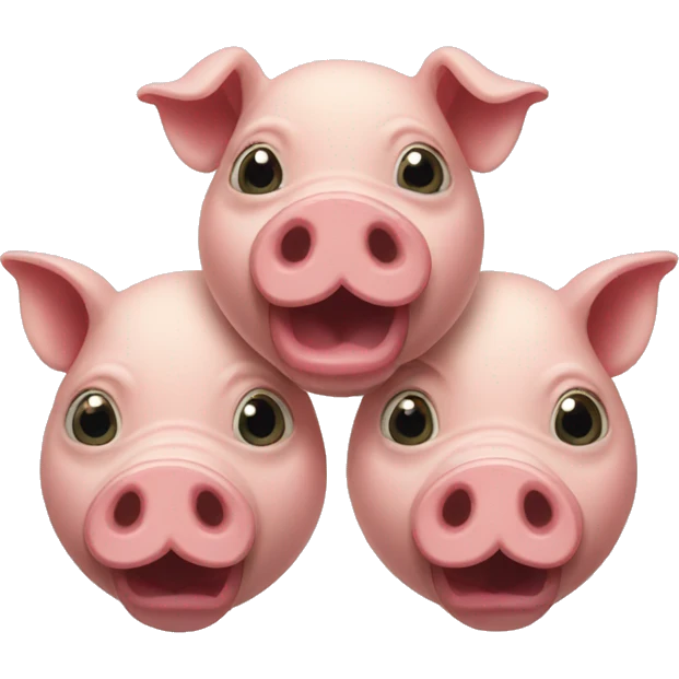 Three headed pig  emoji
