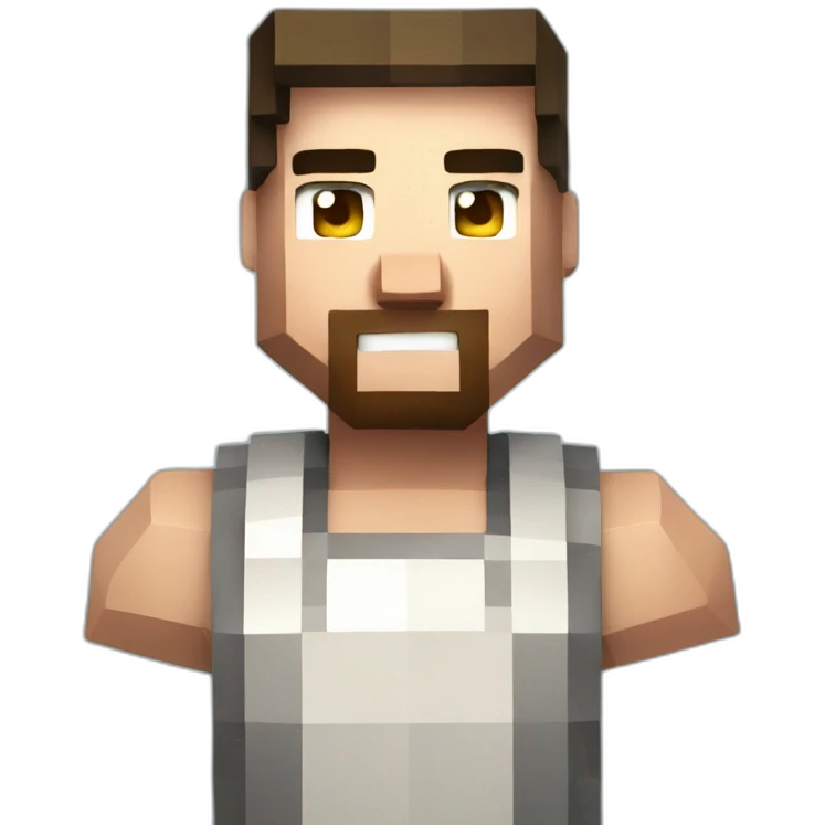 Minecraft man with diamonds emoji