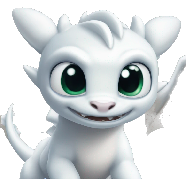 Light fury toothless dragon  emoji