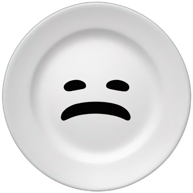 An empty plate with leftovers emoji