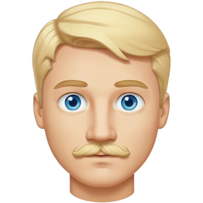 blonde man with blonde hair and blonde mustache with blue eyes  emoji