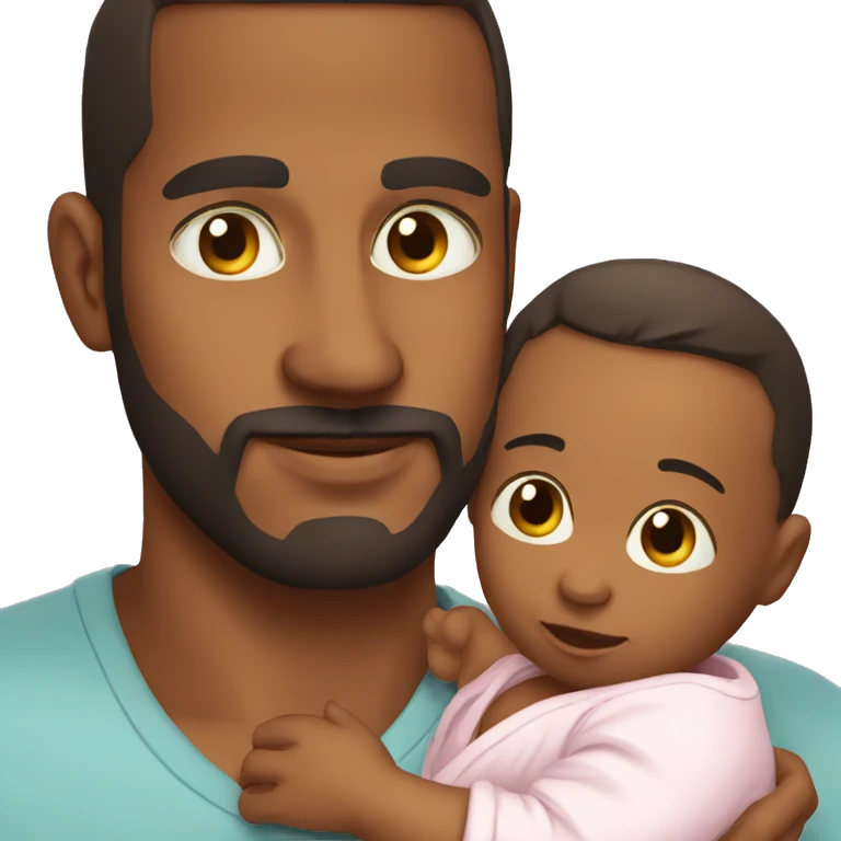 Father holding bnewborn emoji