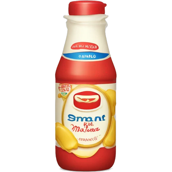 Bottle of Mayonnaise red caps emoji
