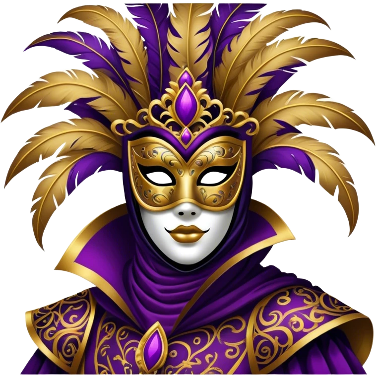 Venice Carnival performer – Cinematic Realistic Venice Carnival Performer, depicted in an opulent, elaborately masked costume with rich textures, vibrant colors, and dramatic, soft lighting, set against the historic backdrop of Venetian canals, capturing the mystery and extravagance of the carnival. emoji