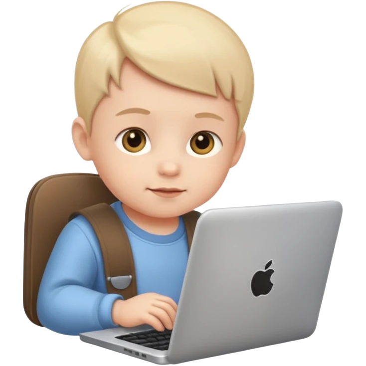 A baby DEVELOPER WITH A laptop emoji