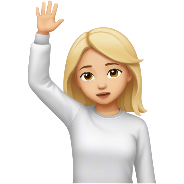 girl doing the dab emoji