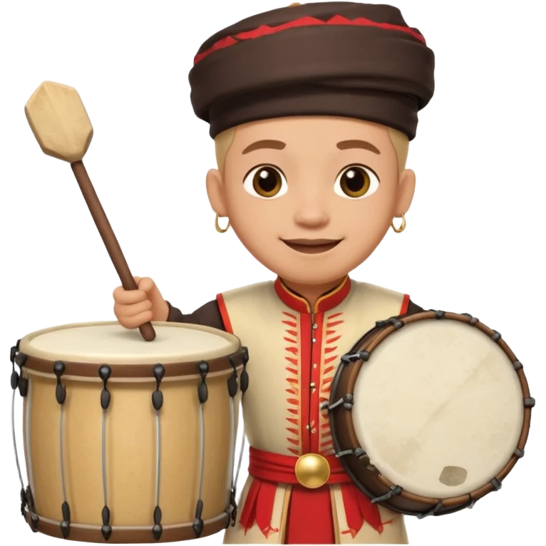 cheerful drum being played at dawn for sahur emoji