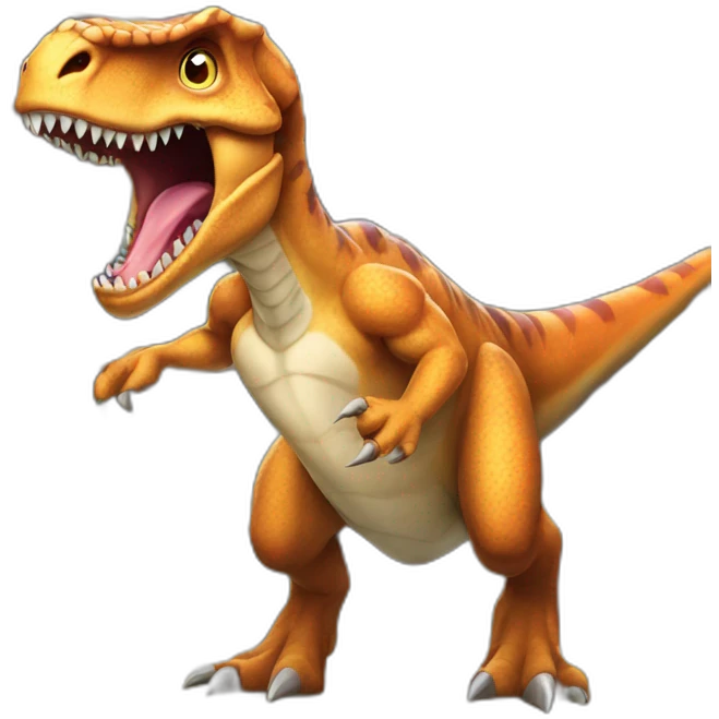 dinosaur rampaging in a library emoji
