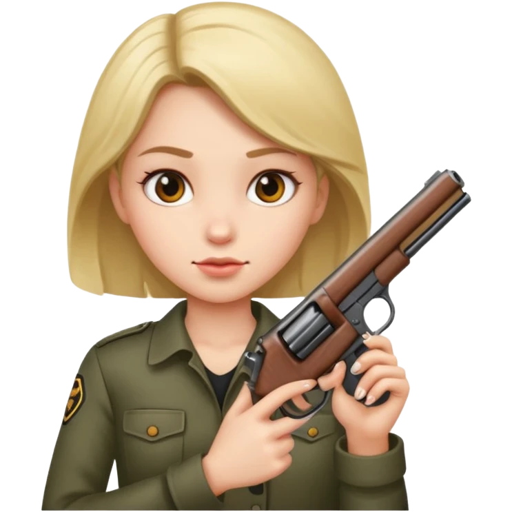 girl holding gun emoji