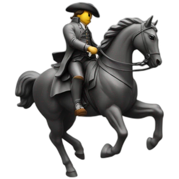 paul revere statue riding a horse emoji