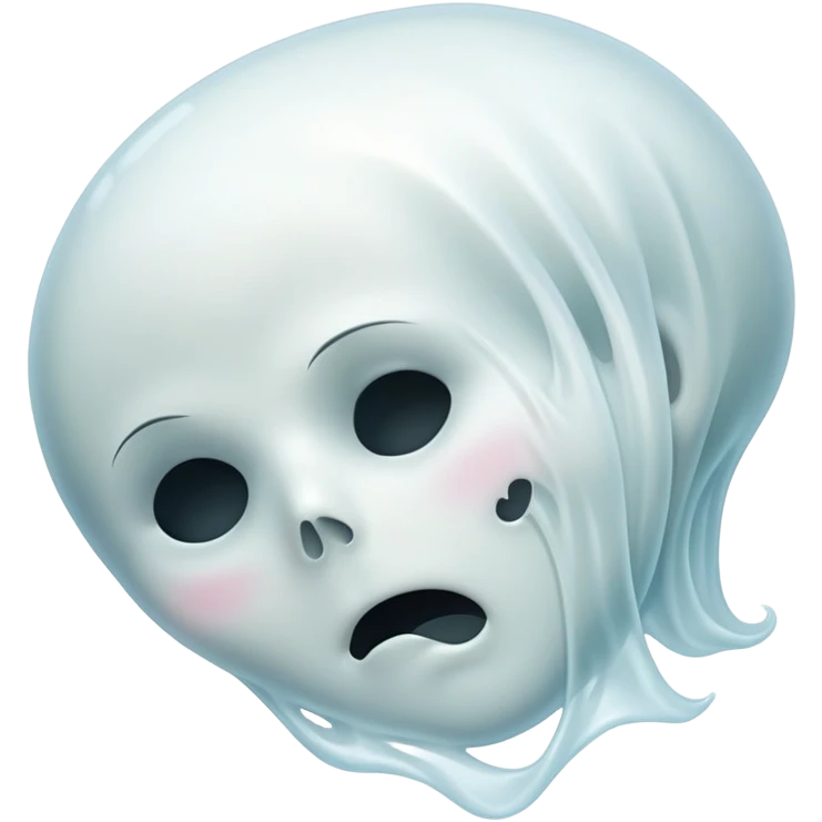 Sleeping ghost, scary emoji