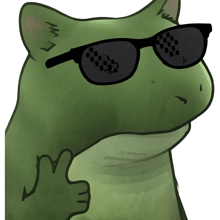 Cat with sunglasses emoji