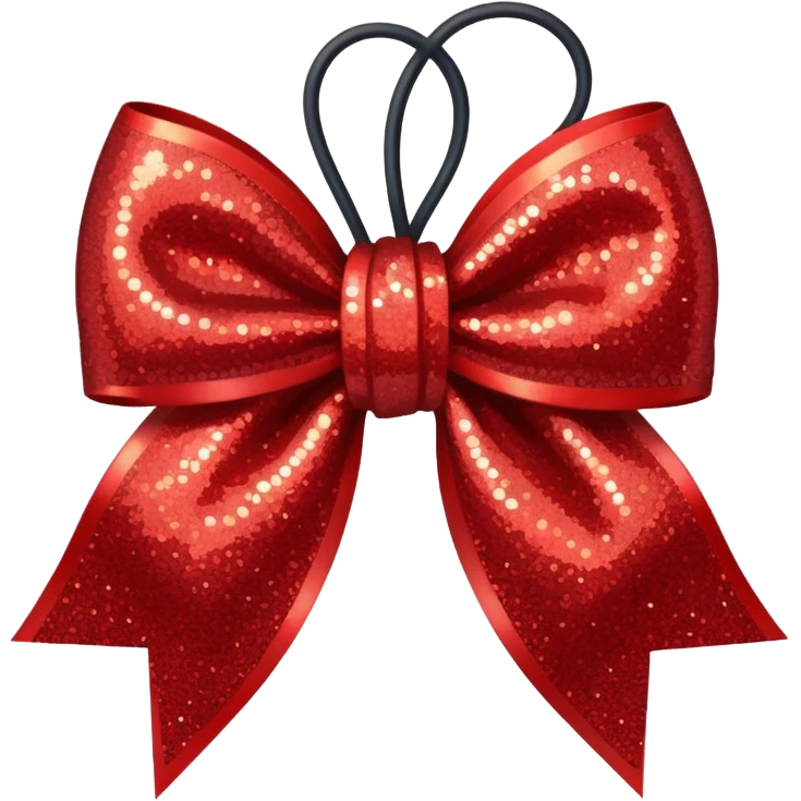 red glitter bow emoji