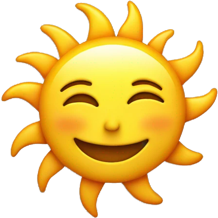 Smiling sun with 90s core  emoji