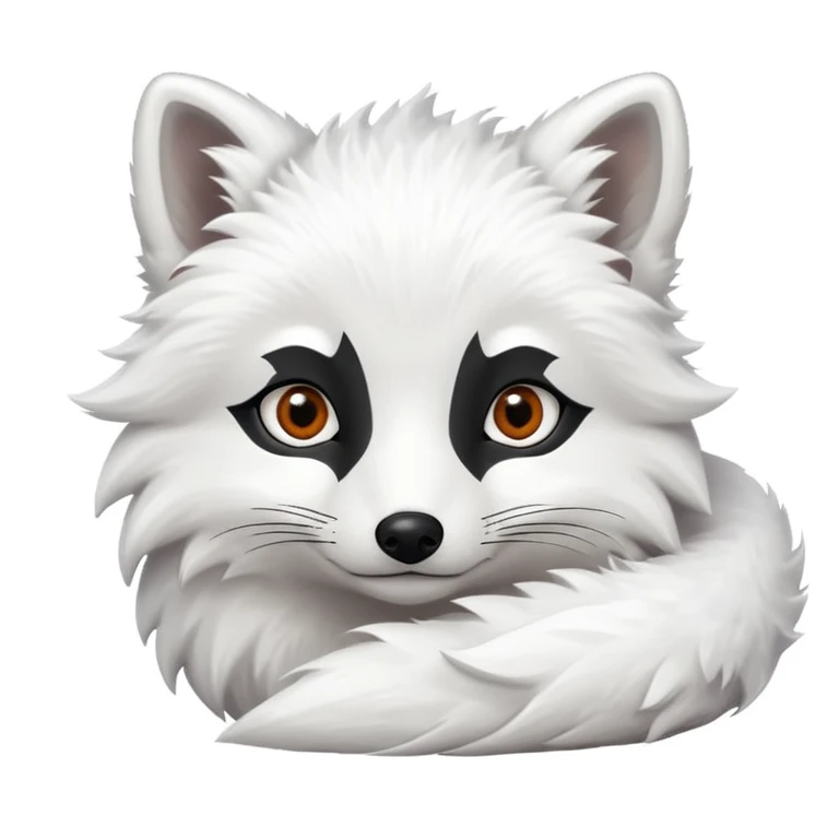 Arctic fox laying down  emoji