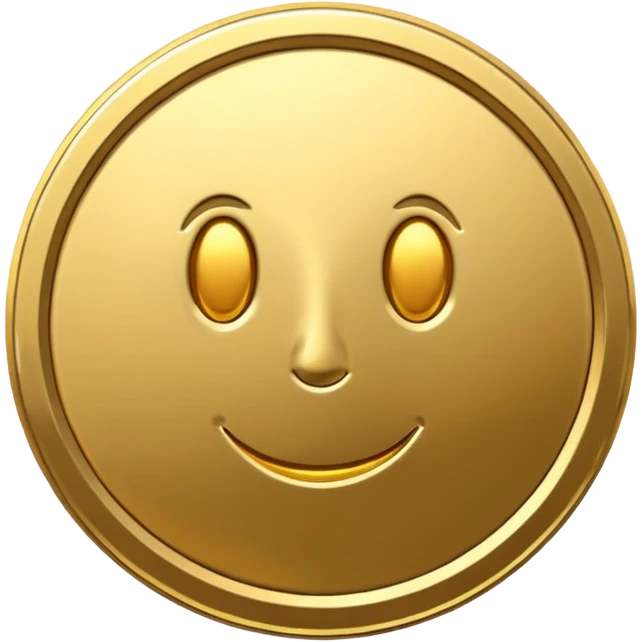 generate a token like a regular, real-life coin  emoji