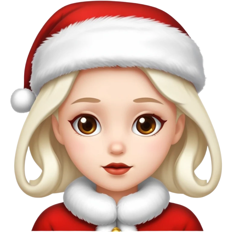 A girl in a Santa Claus costume emoji