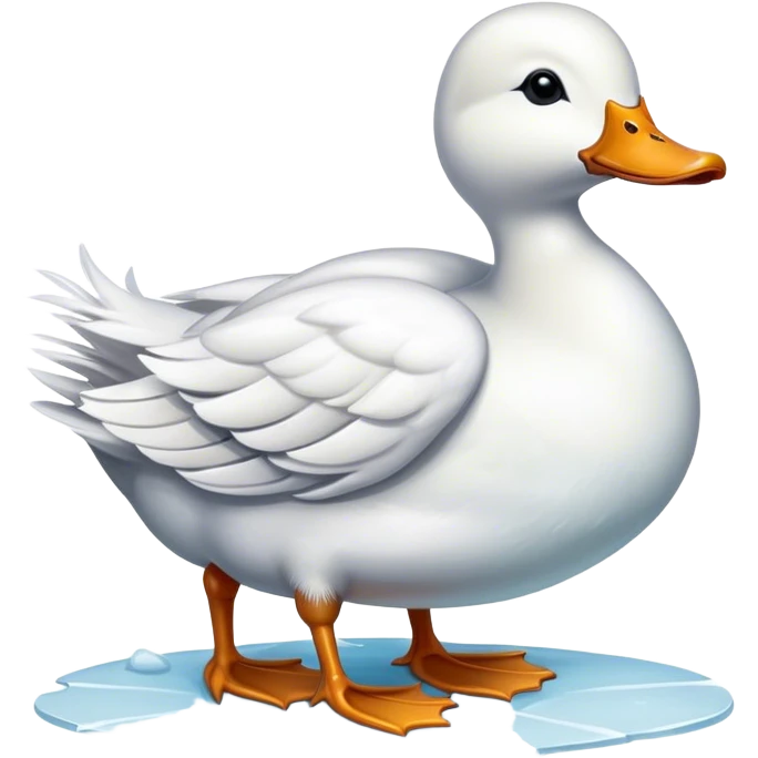 Duck on ice emoji