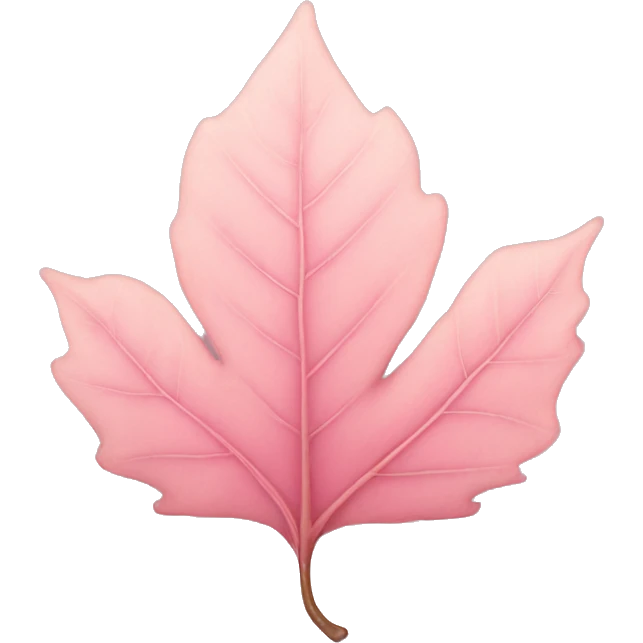 autumn light pink leaf emoji