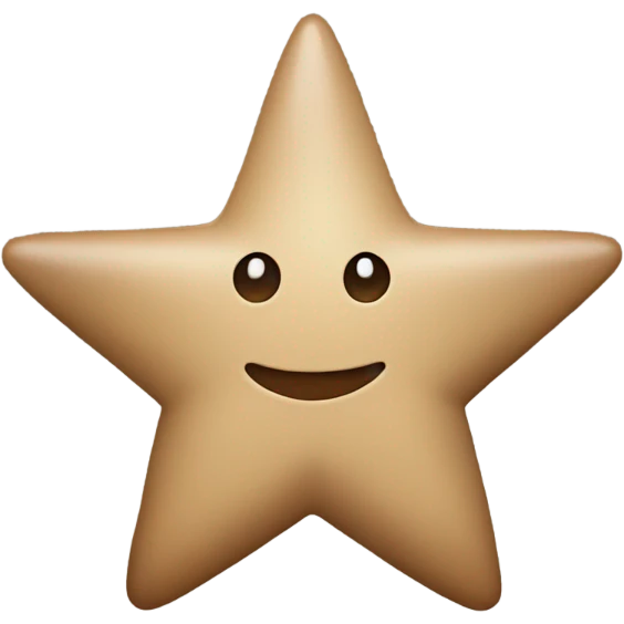 beige star with brown bow emoji
