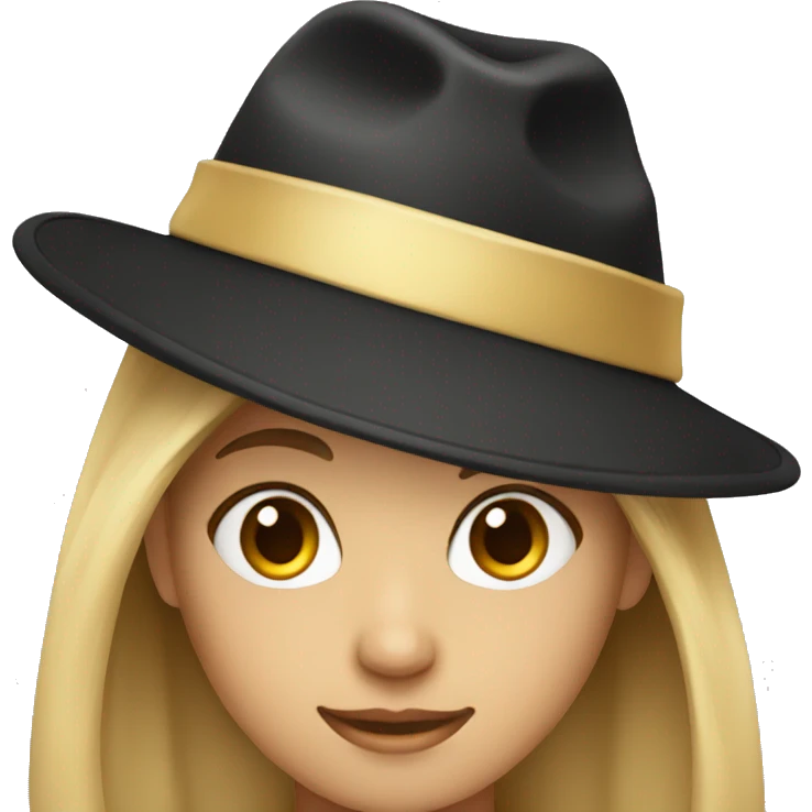 A 16 year old person wearing a black hat emoji
