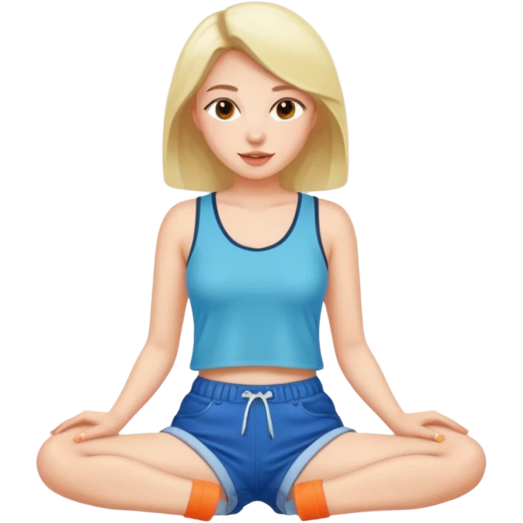 Naked woman spread legs emoji