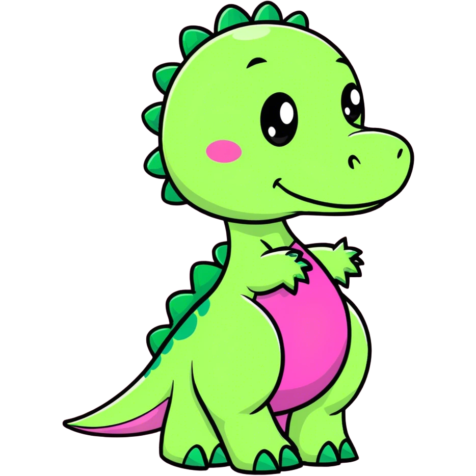 Dinosaur wearing a dress with a big bum emoji