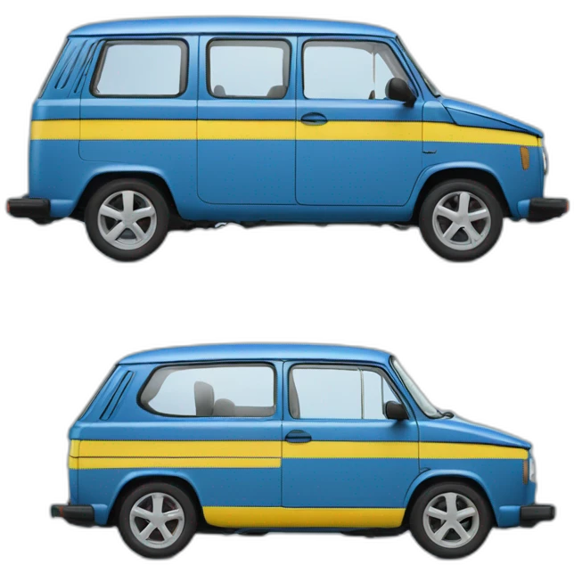 1 cars T5 volwagen blue emoji